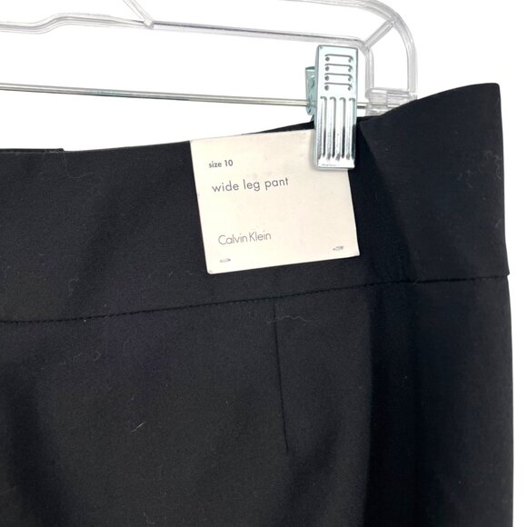 Calvin Klein Womens Wide Leg Pants Size 10 Black NWT - Picture 4 of 11